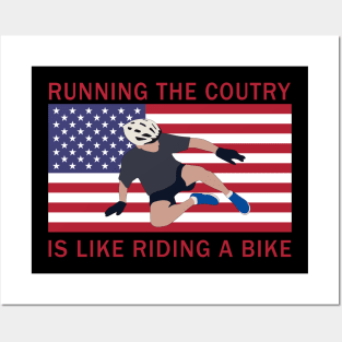 Joe Biden Falling Off His Bike Posters and Art